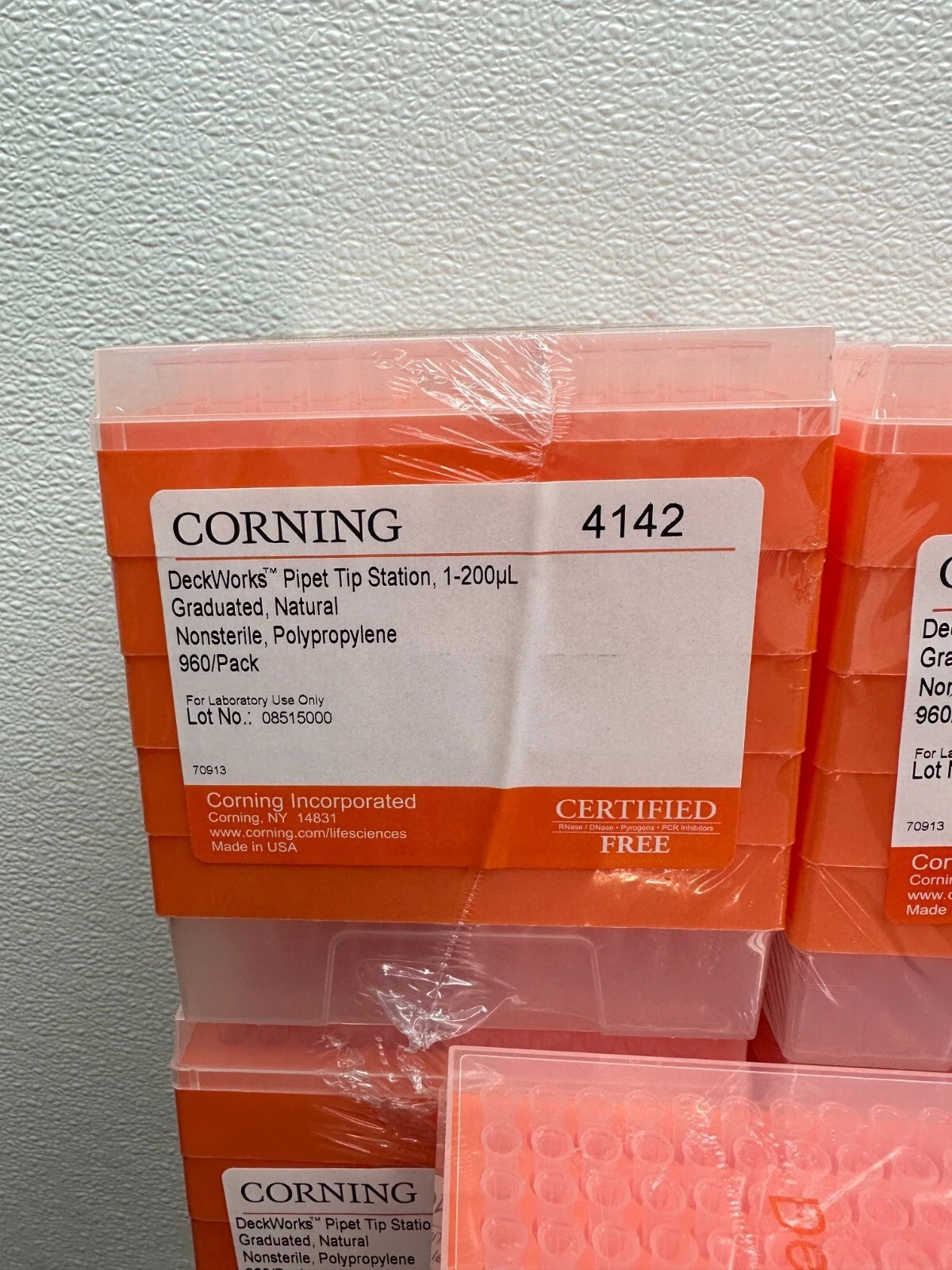 Corning REF 4142 Pipet Tip Station 1-200µL Graduated Nonsterile Lot 11 Packs