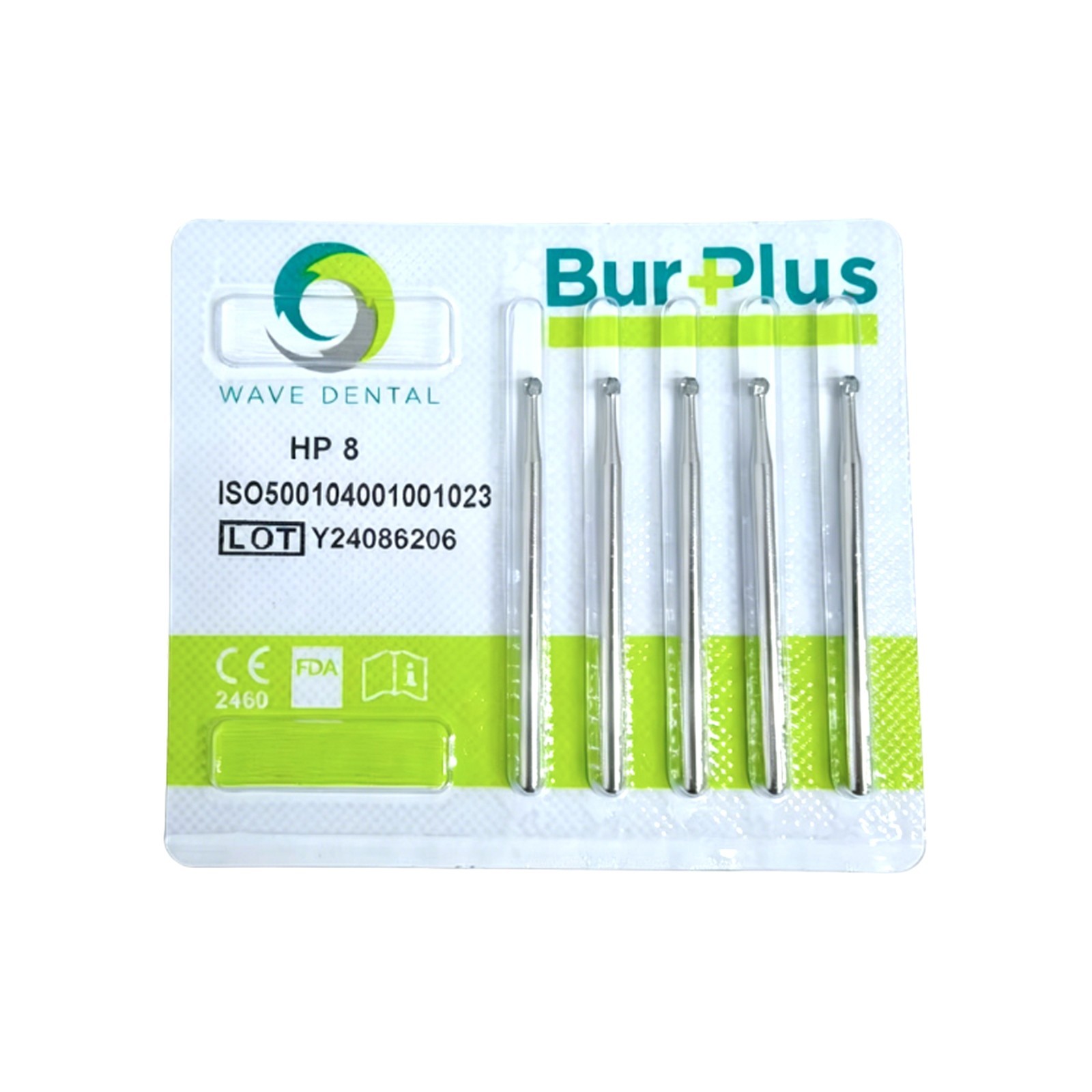 US WAVE Dental Bur Carbide HP8 Round Head For Low Speed Straight Handpiece 10Pcs