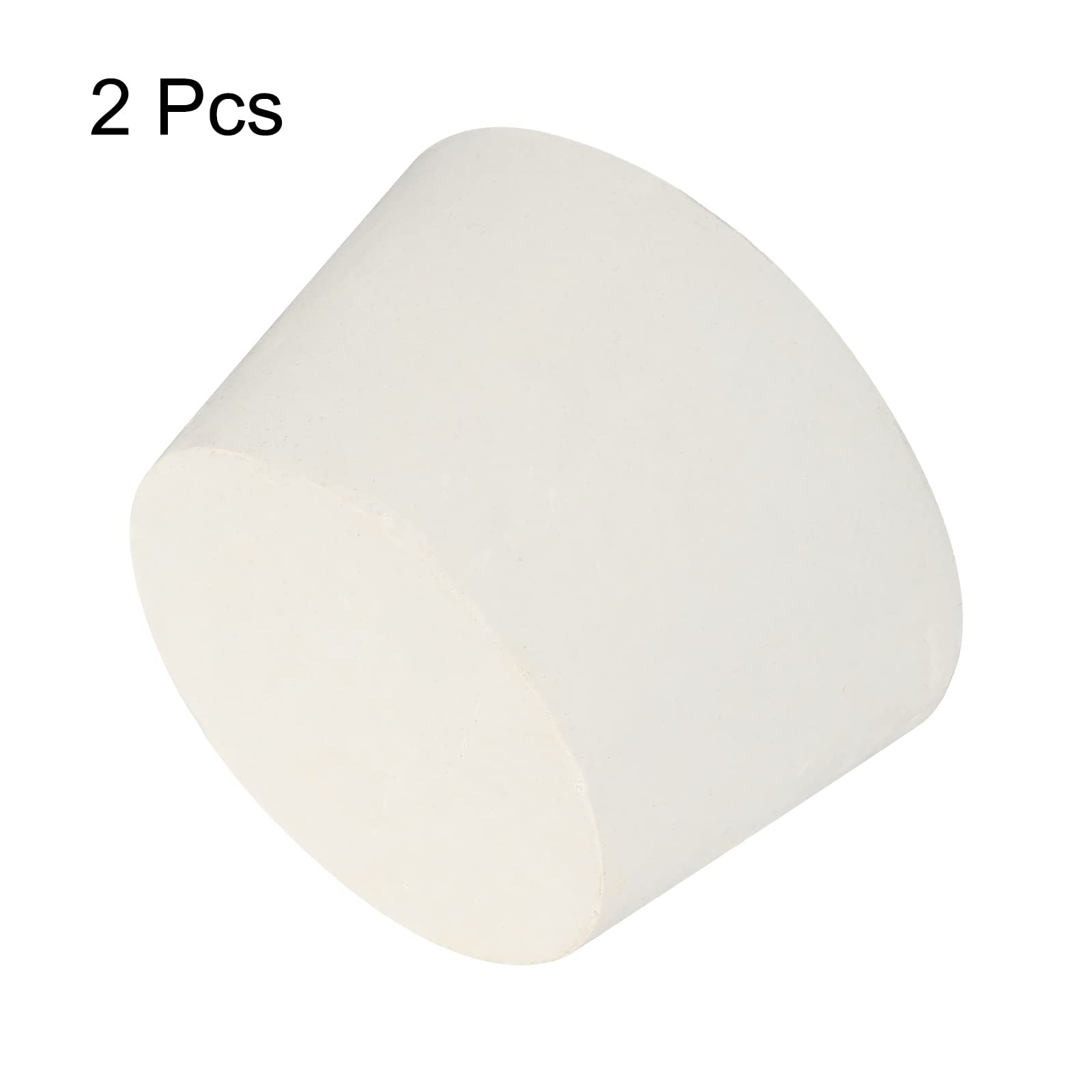 White Solid Rubber Tapered Plug Test Tubes Bungs Stopper 51mm62mm 2 PCS