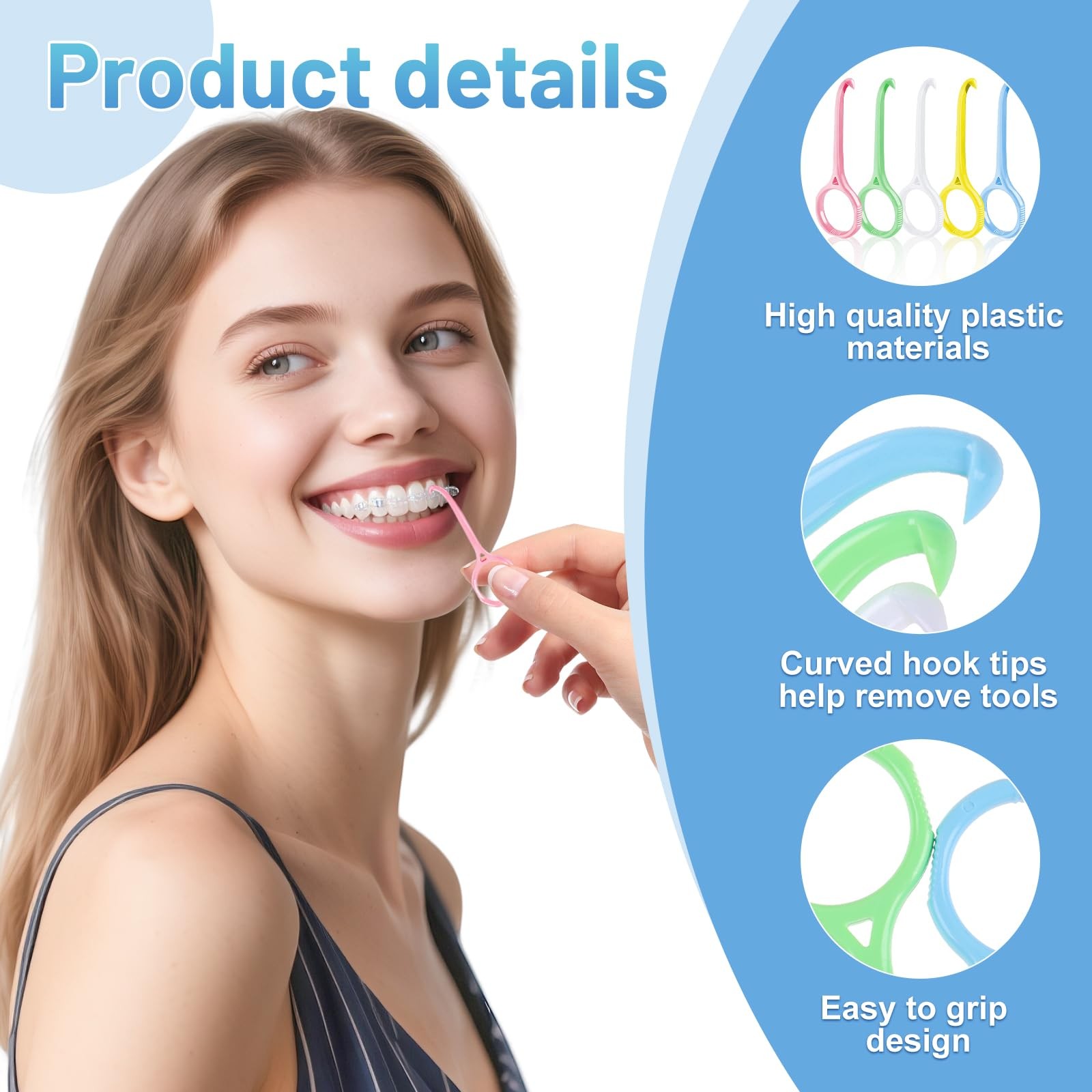 30 Pcs Dental Remover Tool Colorful Orthodontic Aligner Removal Multicolor