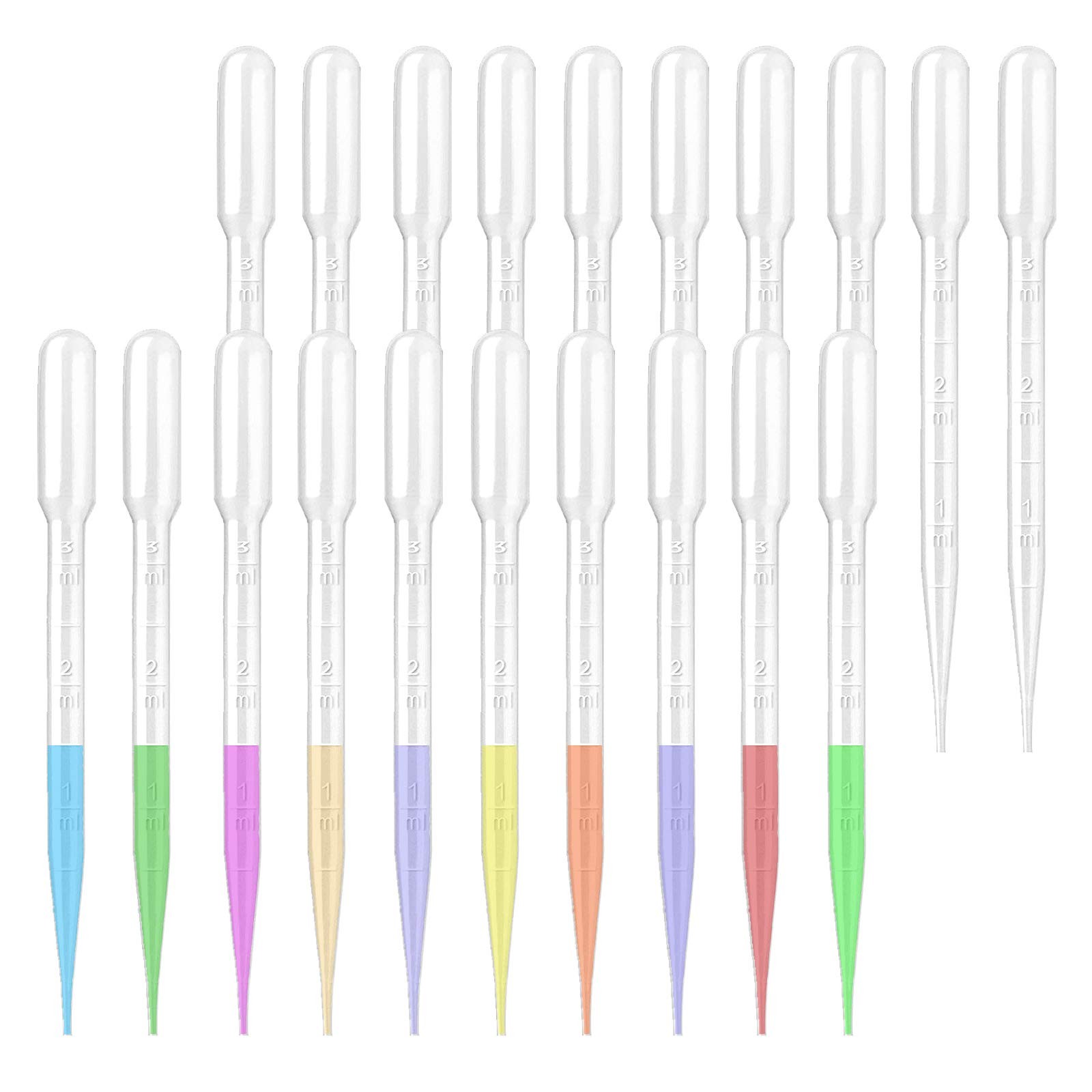 moveland 25PCS 3ML Plastic Dropper Pipettes, Disposable Eye Dropping