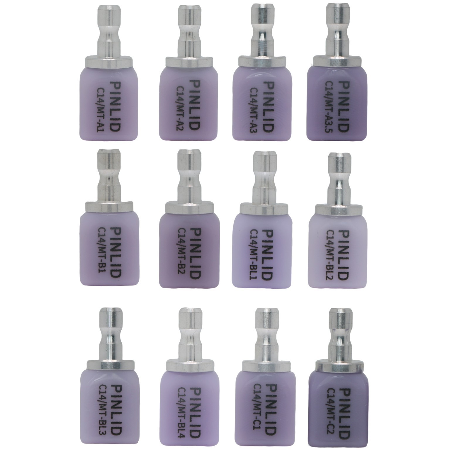 Dental C14 MT Lithium Disilicate Glass Ceramic Blocks A1–BL4 CAD/CAM 5pcs/Box