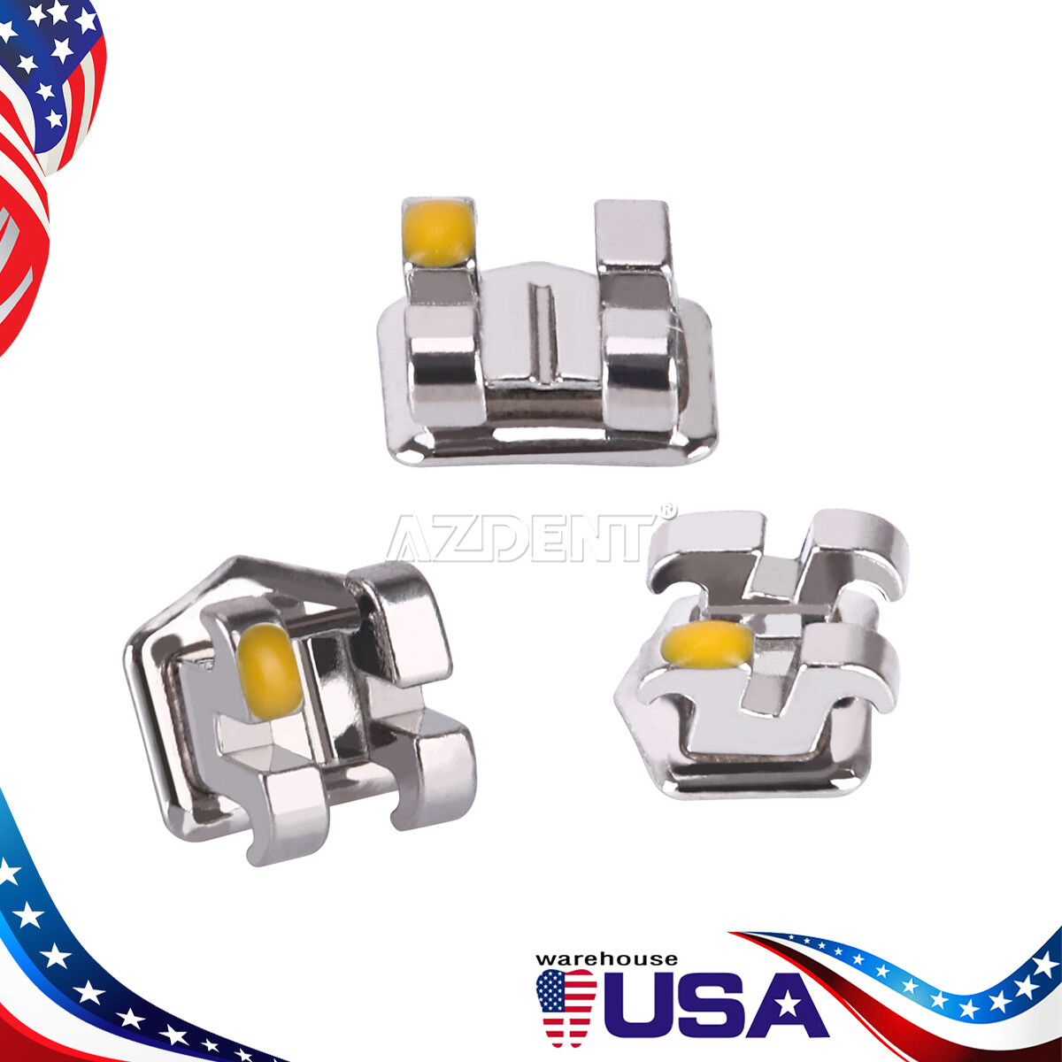 AZDENT Dental Orthodontic Brackets Brace Mini Roth MBT Standard 022/018 Hooks