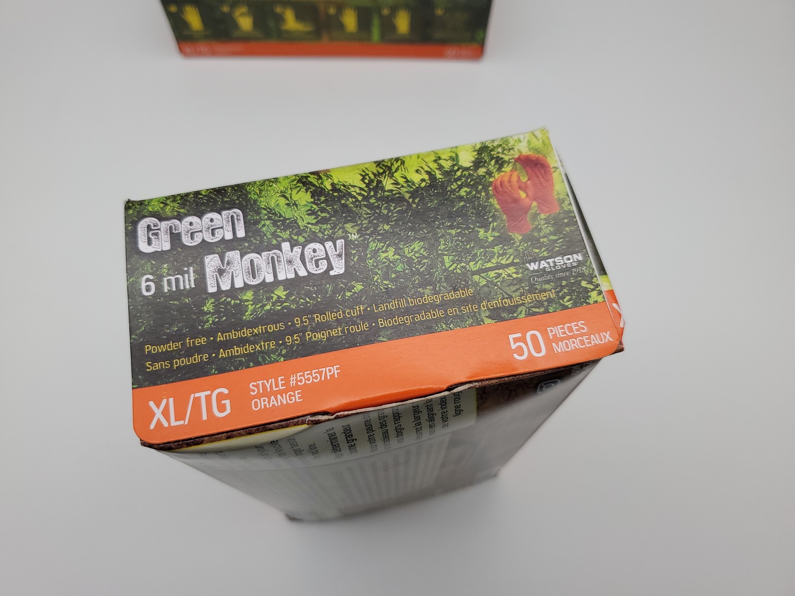 Green Monkey Nitrile Gloves XL Powder Free Textured Biodegradable 6 mil 100 Pack