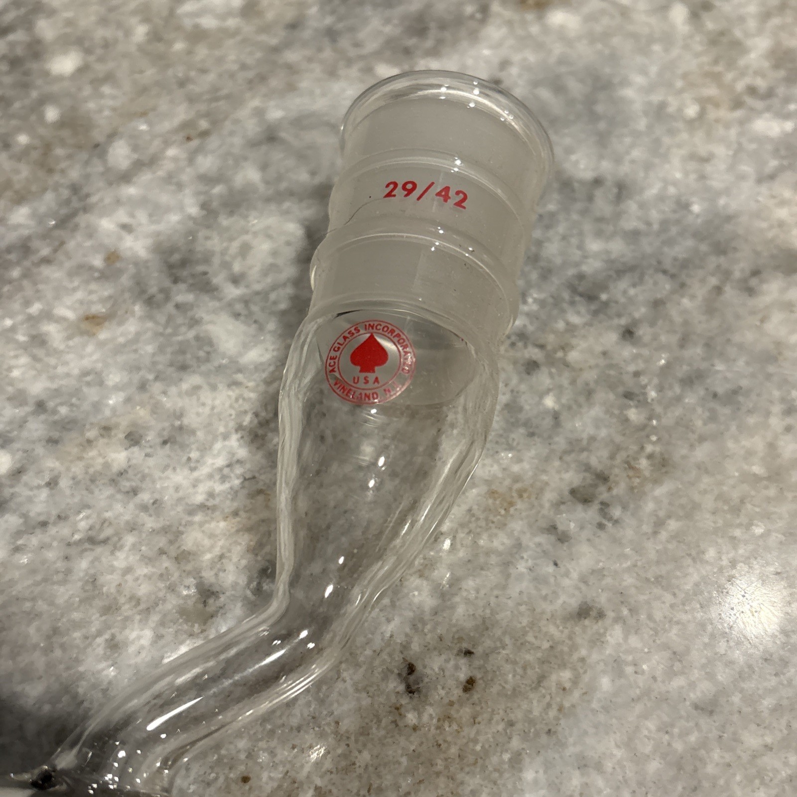 Ace Glass High Vacuum Gas Transfer Adapter 24/40 male to 29/42 Scientific Glass