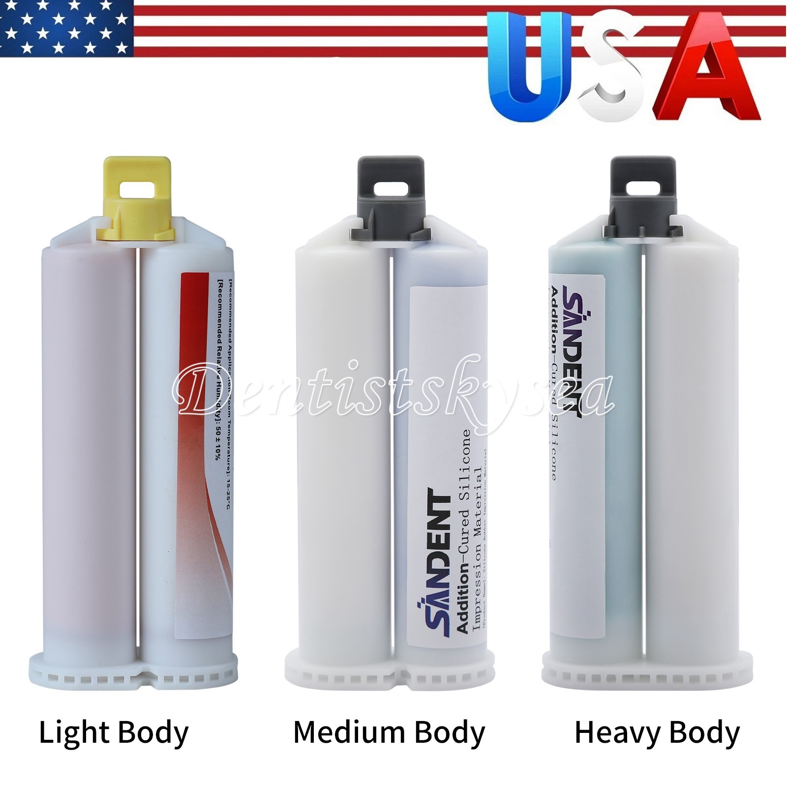MEDIUM HEAVY LIGHT Material REGULAR SET Dental VPS Impression 50ml Cartridge