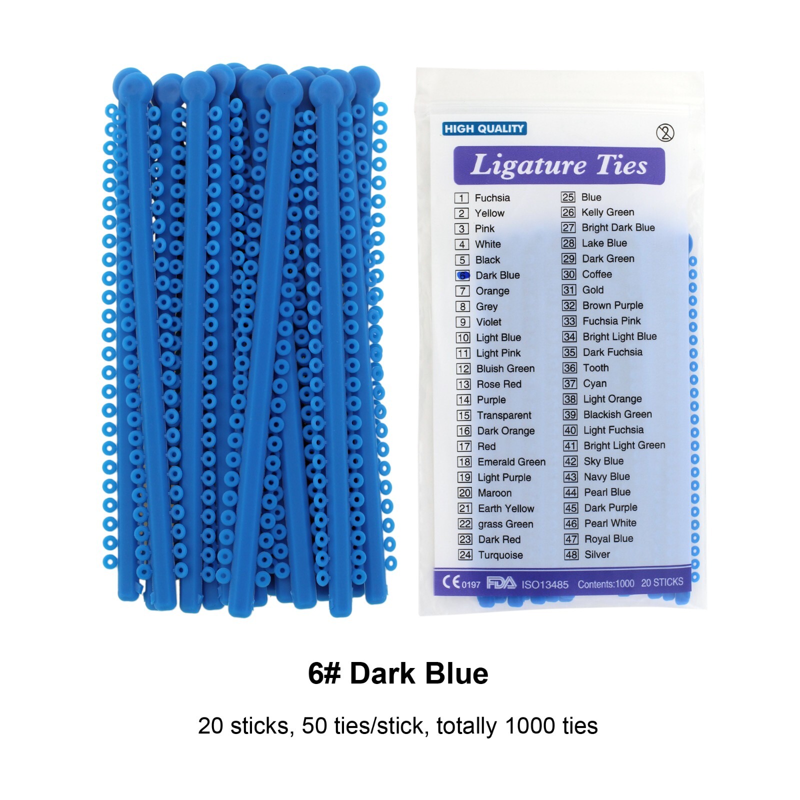 1000pcs Dental Orthodontic Ligature Ties Elastic Rubber Bands Braces ortodoncia