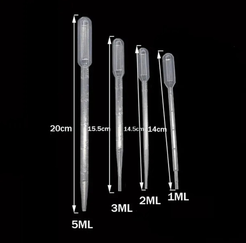 100pcs Disposable Plastic Transfer Laboratory Pipettes Graduated Droppers – NEW