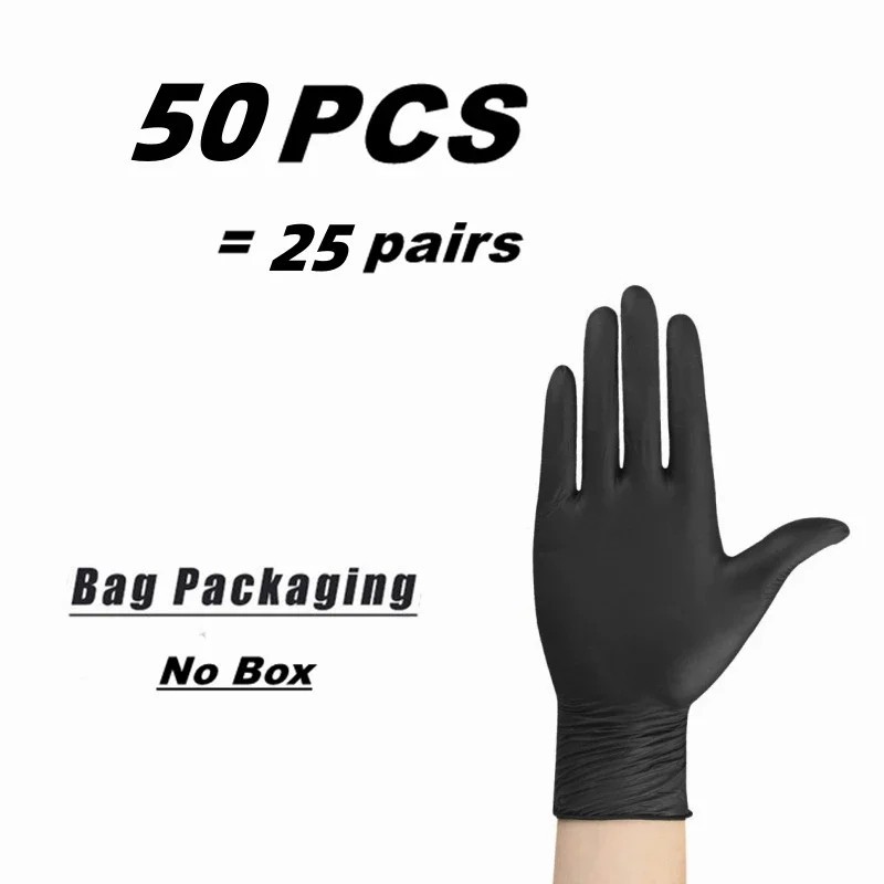 Black Nitrile Disposable Gloves , Latex & Powder Free.