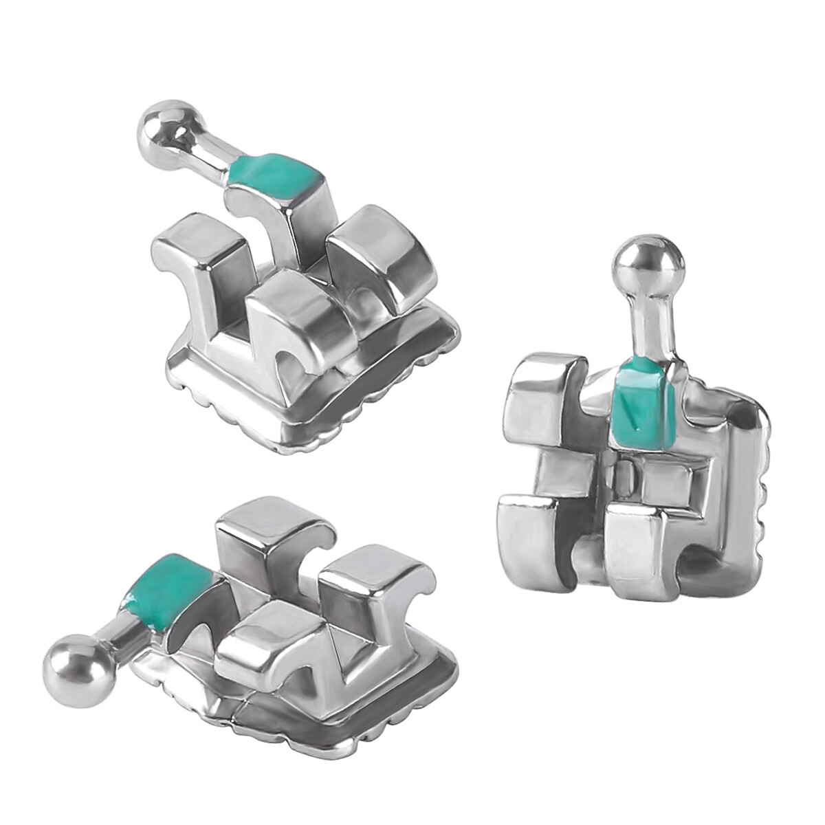 AZDENT Dental Orthodontic MIM Monoblock Brackets Braces Mini Roth/MBT Hooks 345