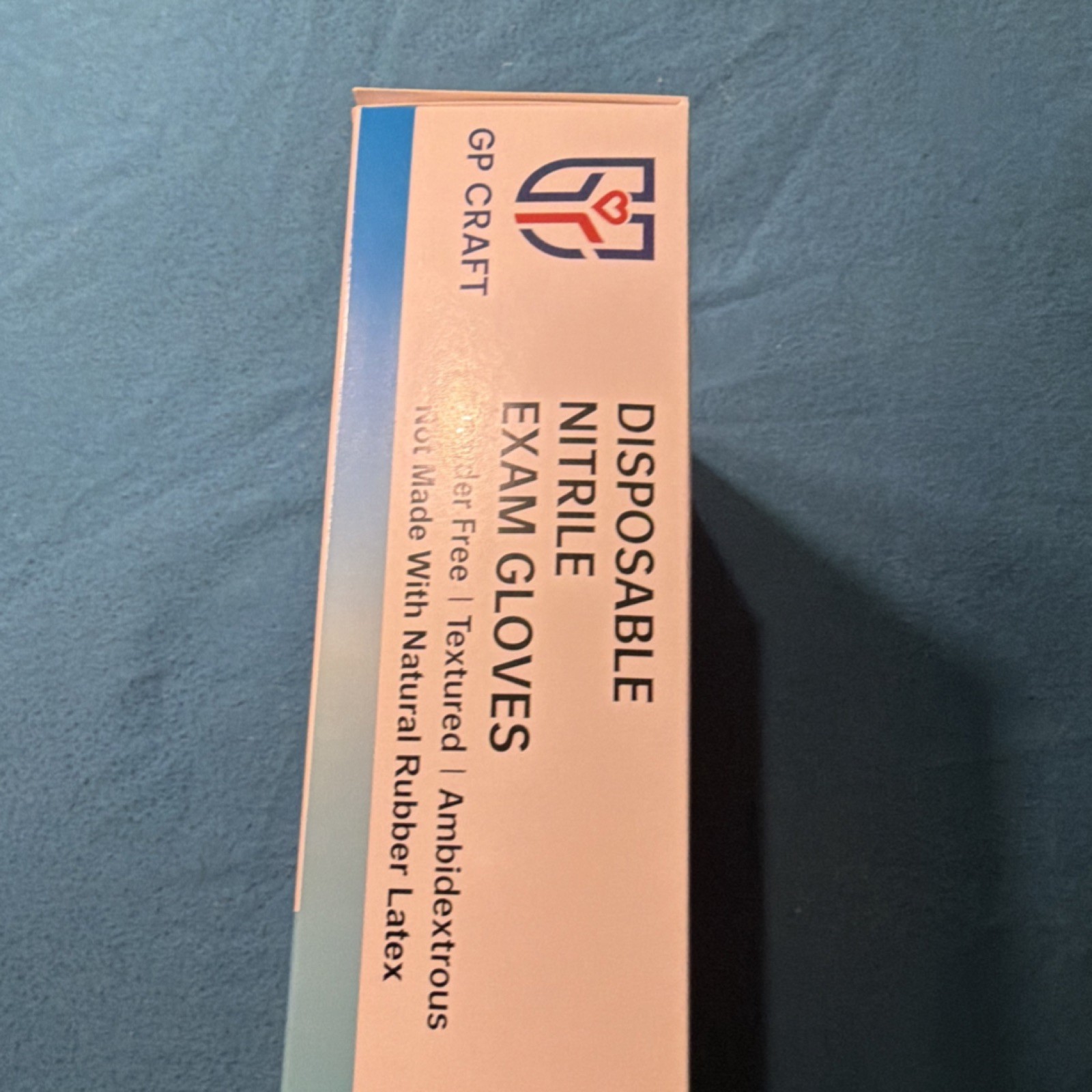 GP CRAFT Nitrile Exam Gloves Powder-Free Textured Black Large 100 Count