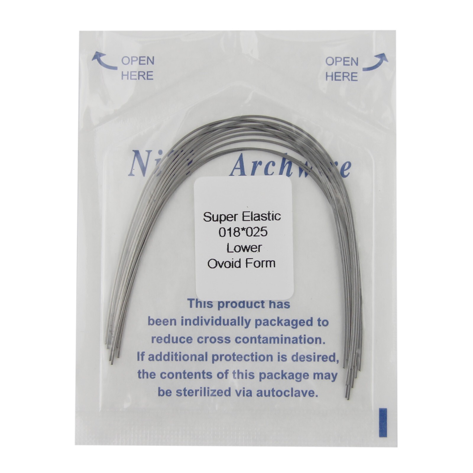 US 100PCS Orthodontic Niti Arch Wire Super Elactic Ovoid Form Round Rectangular