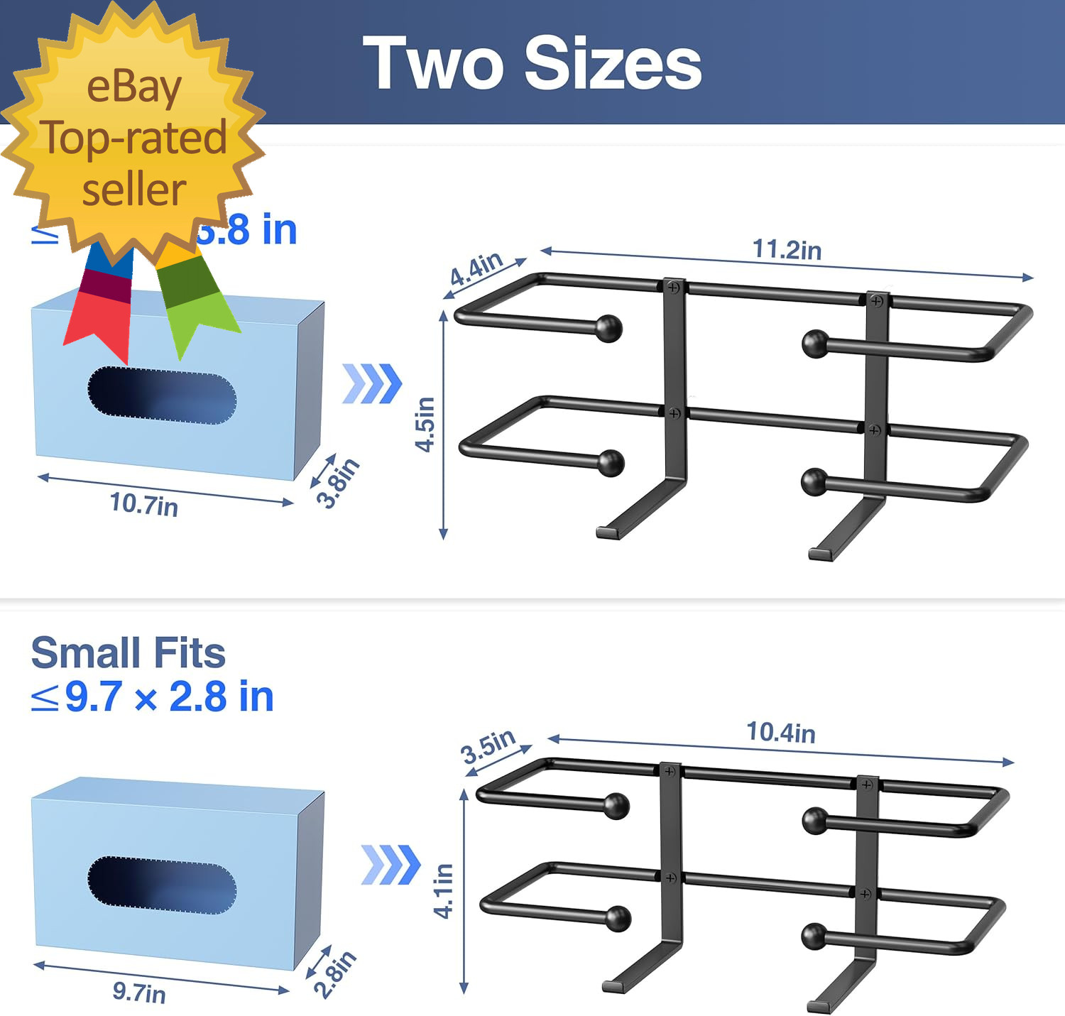 Glove Box Dispenser Wall Mount: Black Glove Holder Organizer for Disposable