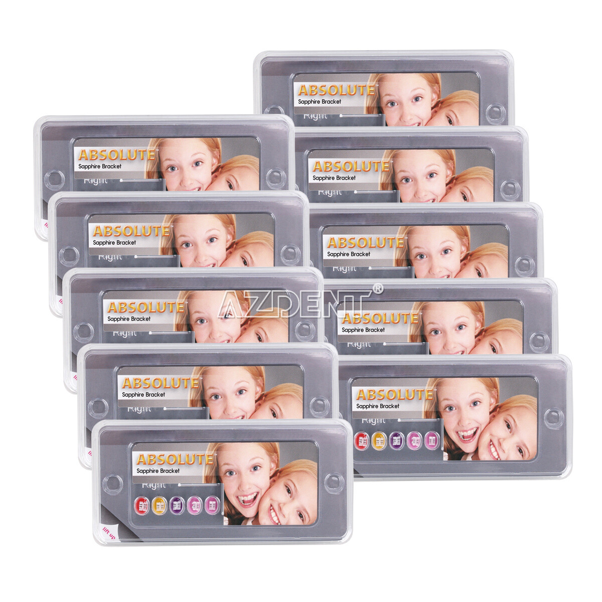 Dental Orthodontic Ceramic Bracket Monocrystalline Mini Roth 022 Hooks 345