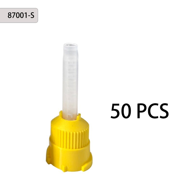 Dental Oral Impression Mixing Tips Yellow Short 5cm/Long 7cm 50Pack
