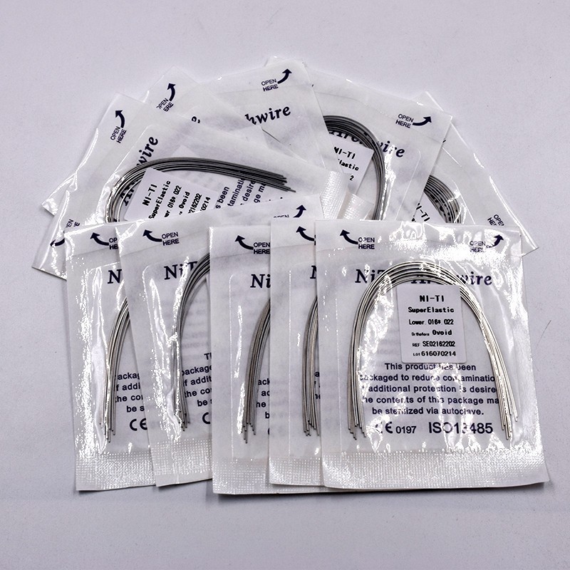 Dental Ortho Niti Super Elastic Rectangular Round Arch Wire Ovoid/Square/Natural