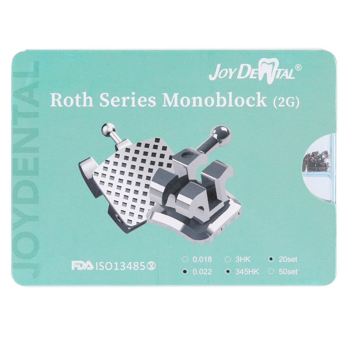 20Set AZDENT Dental Ortho MIM Monoblock Brackets Brace Mini Roth/MBT .022/.018