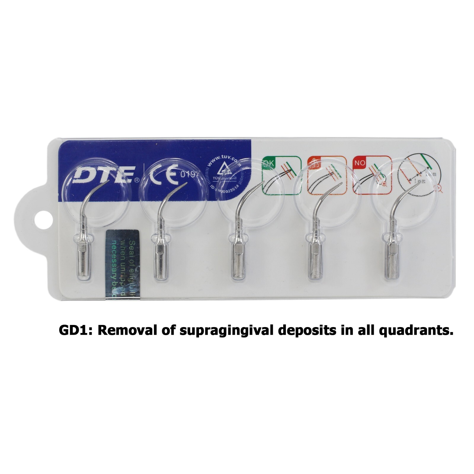 Woodpecker DTE Dental Ultrasonic Scaler Piezo Tips HD-7L Handpiece DTE-V2 LED