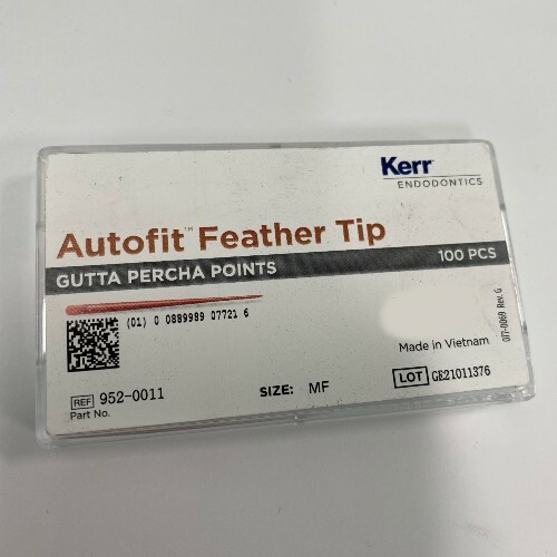 *100-Pieces* Kerr Autofit Feather Tip Medium Fine Gutta Percha Points 952-0011