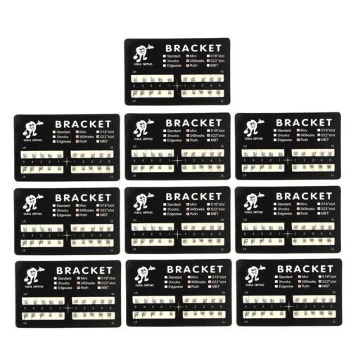 10 Packs Mini Dental Orthodontic Brackets Metal Braces Roth Slot.022 3-4-5 Hooks