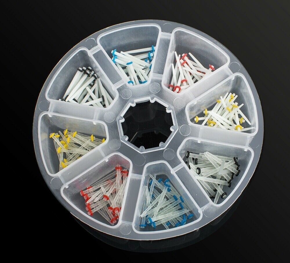 200 Pcs Dental Fiber Post Glass Quartz Teeth Restorative 1.2 1.4 1.6 1.8mm Posts