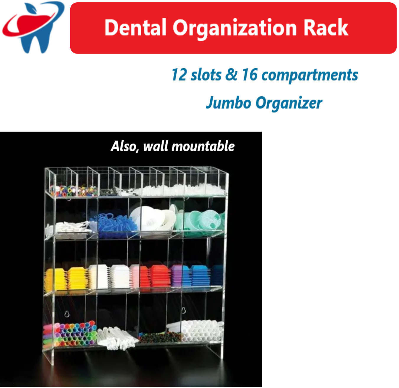 Dental Organization Rack For Saliva Ejectors, Storgage Dental Items HVE Tips