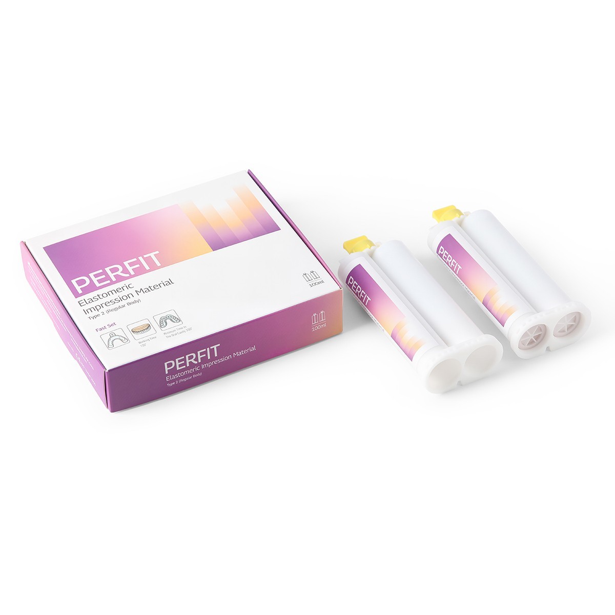 Dental Regular BODY Fast Set VPS PVS VPS Impression Material 50ML*2 Cartridges