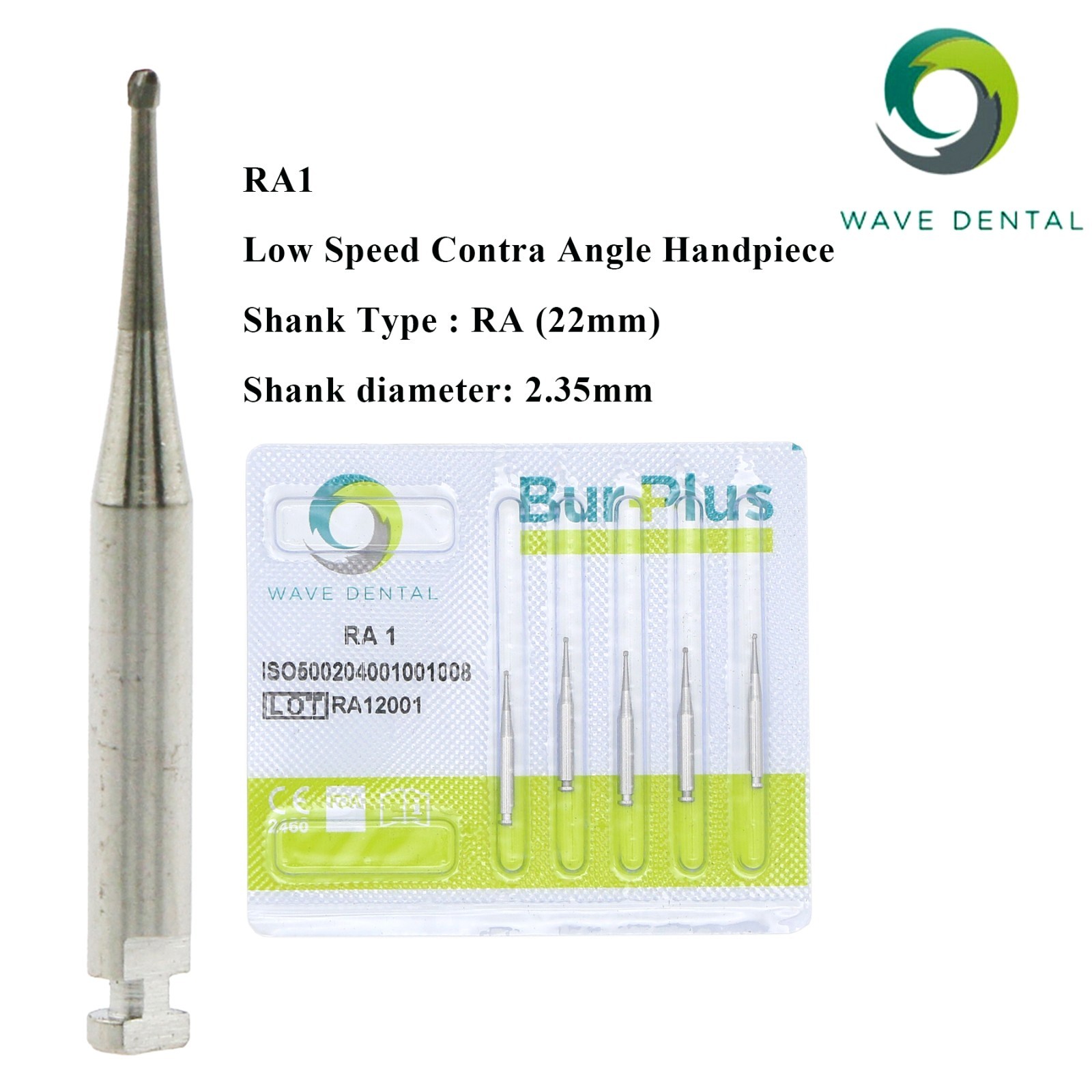 Wave Dental Bur Round RA 1 2 3 5 7 8 41 Latch Carbide For Low Speed Contra Angle