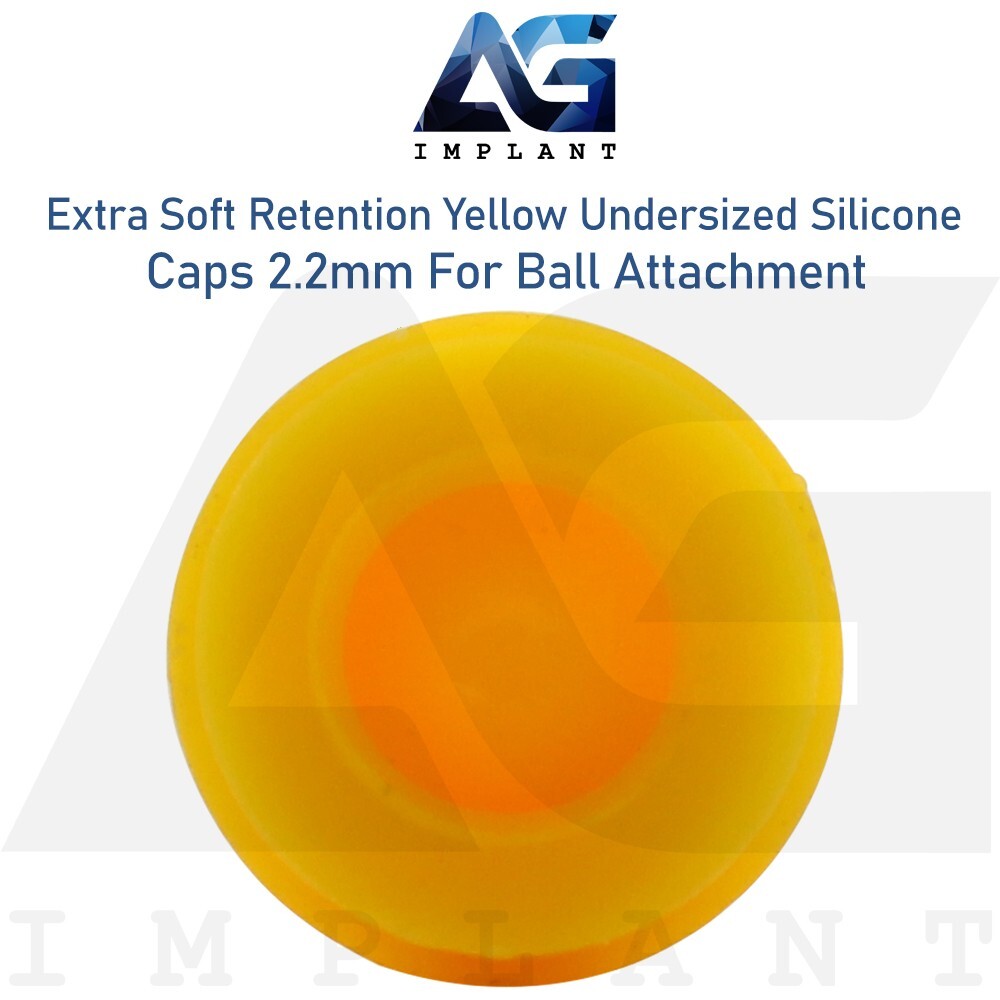 10 Extra Soft Undersized Silicone Caps 2.2mm Ball Attachment Dental Overdenture
