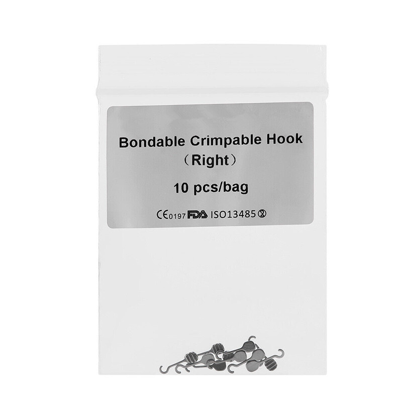 10 Pcs/Bag Dental Orthodontic Bonding Crimpable Hook Adhesive Hooks Arch Wire