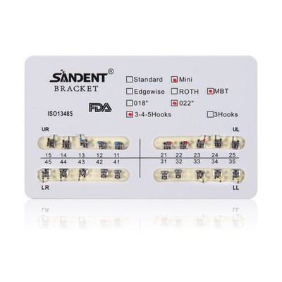20PCS / PACK Dental bretelle attacchi ortodontici Mini MBT Slot 022 345 Hooks CE