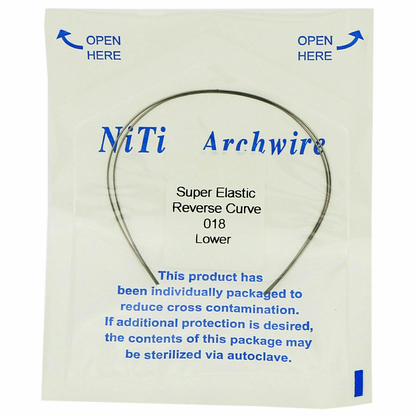 Dental Orthodontic Niti Arch Wire Reverse Curve Round Upper/Lower 012-020
