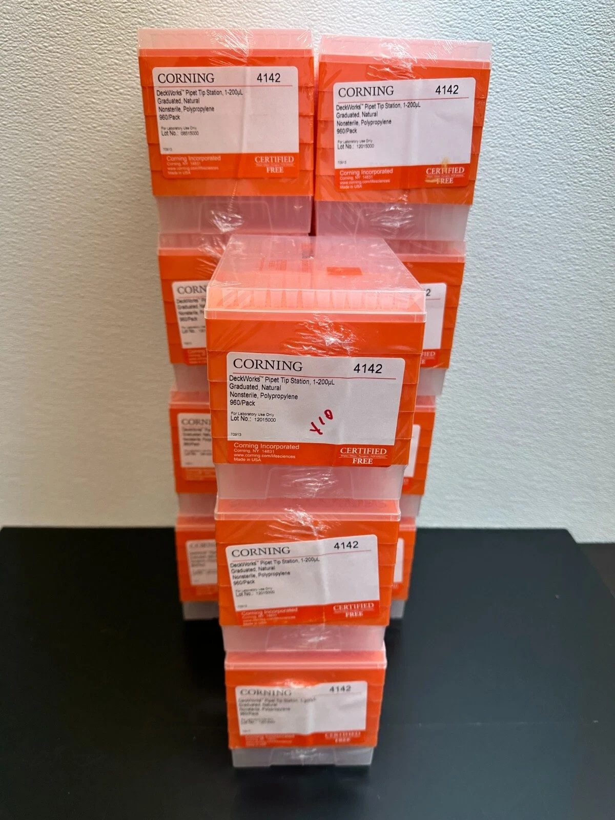 Corning REF 4142 Pipet Tip Station 1-200µL Graduated Nonsterile Lot 11 Packs