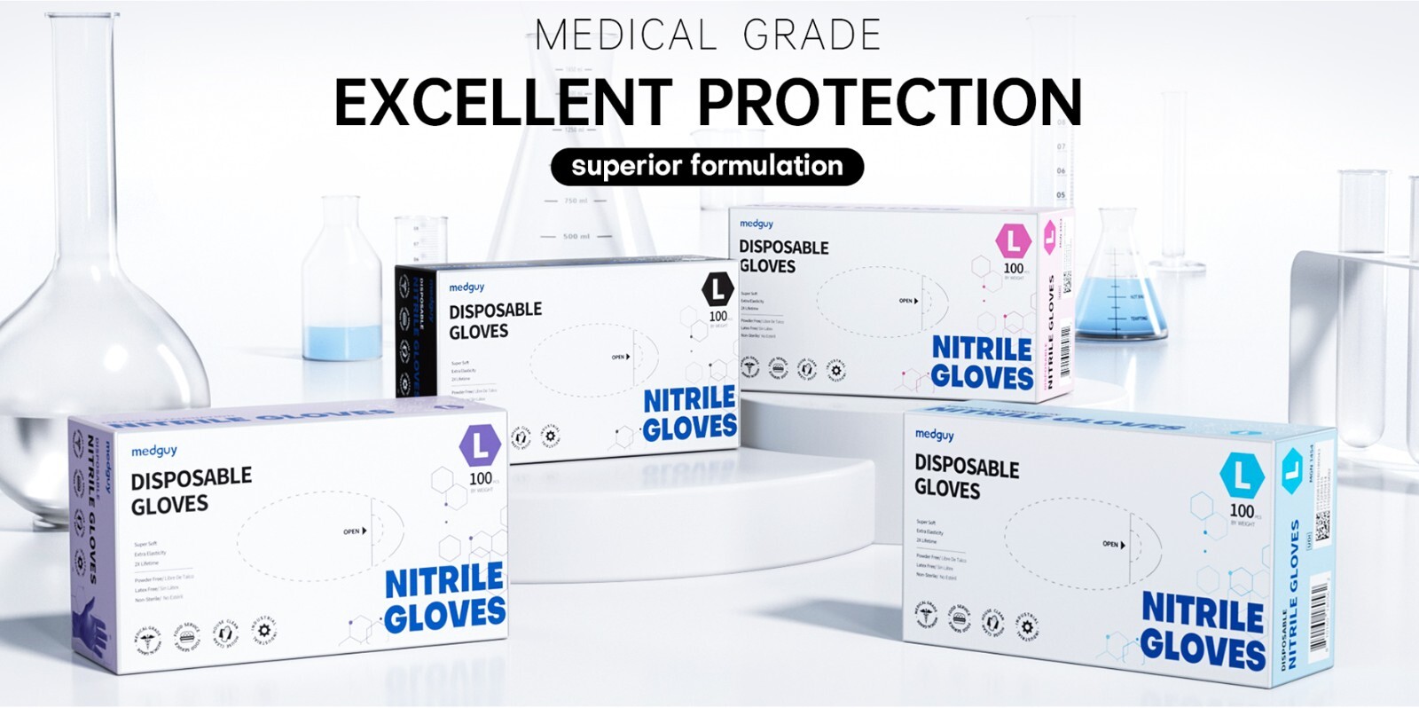 4.5Mil Nitrile Disposable Gloves Powder Free Food Safe Cooking Glove 100/1000 Pc
