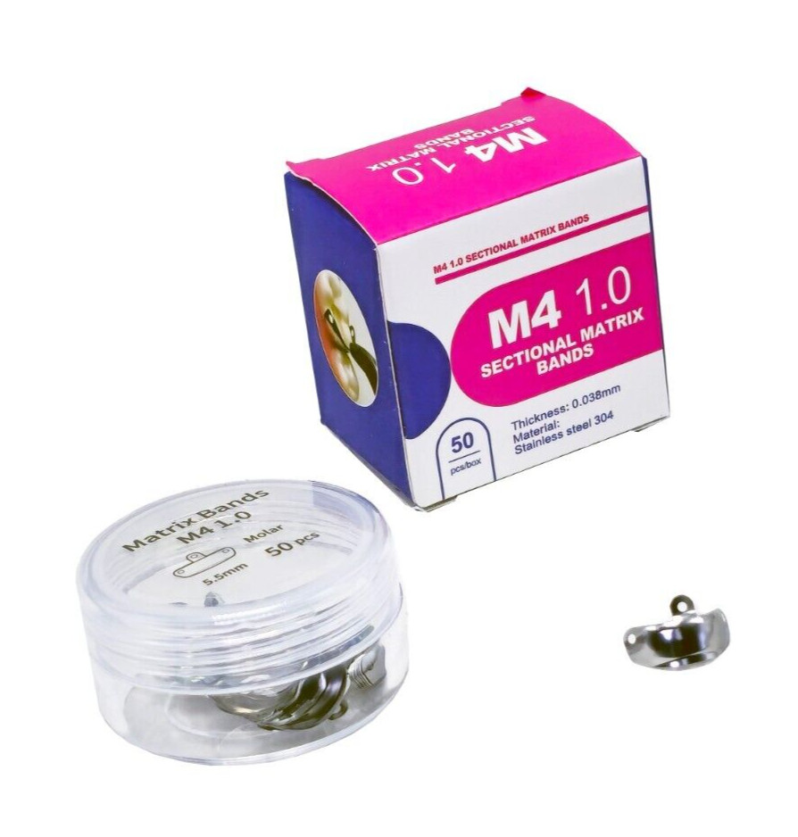 Dental Sectional Matrix M4 1.0 Matrices Refill All Sizes 50/PACK Tofflemire Type