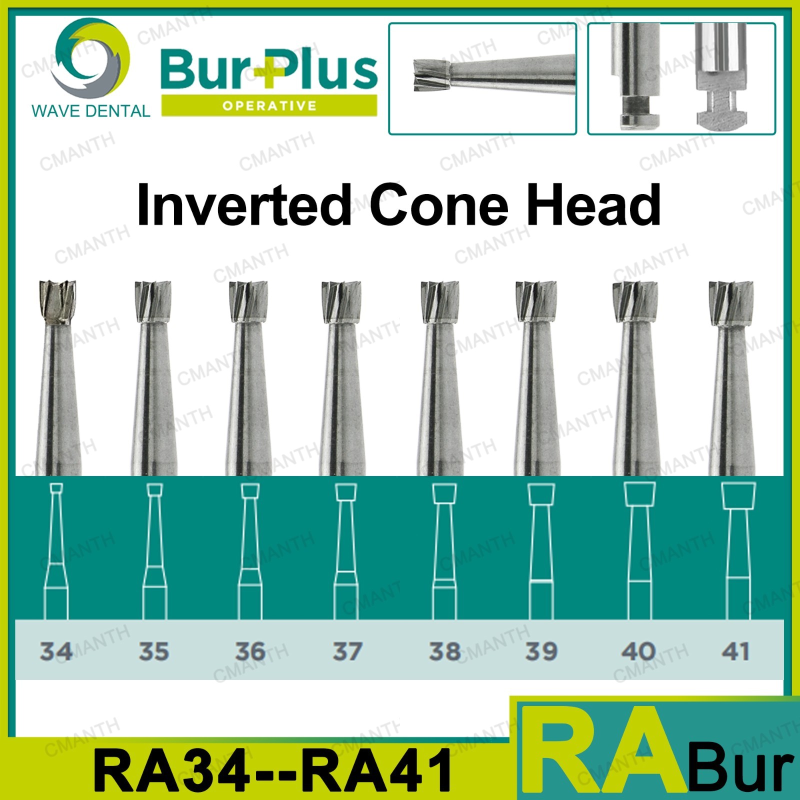 WAVE Dental Burs Tungsten Carbide Surgical Burs HP RA For Slow Speed Handpiece