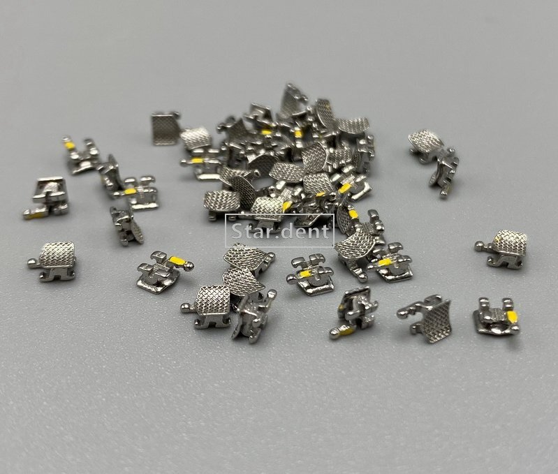50pcs Dental Orthodontic Brackets metal Braces Mini Roth Slot 022 345 hooks Bulk