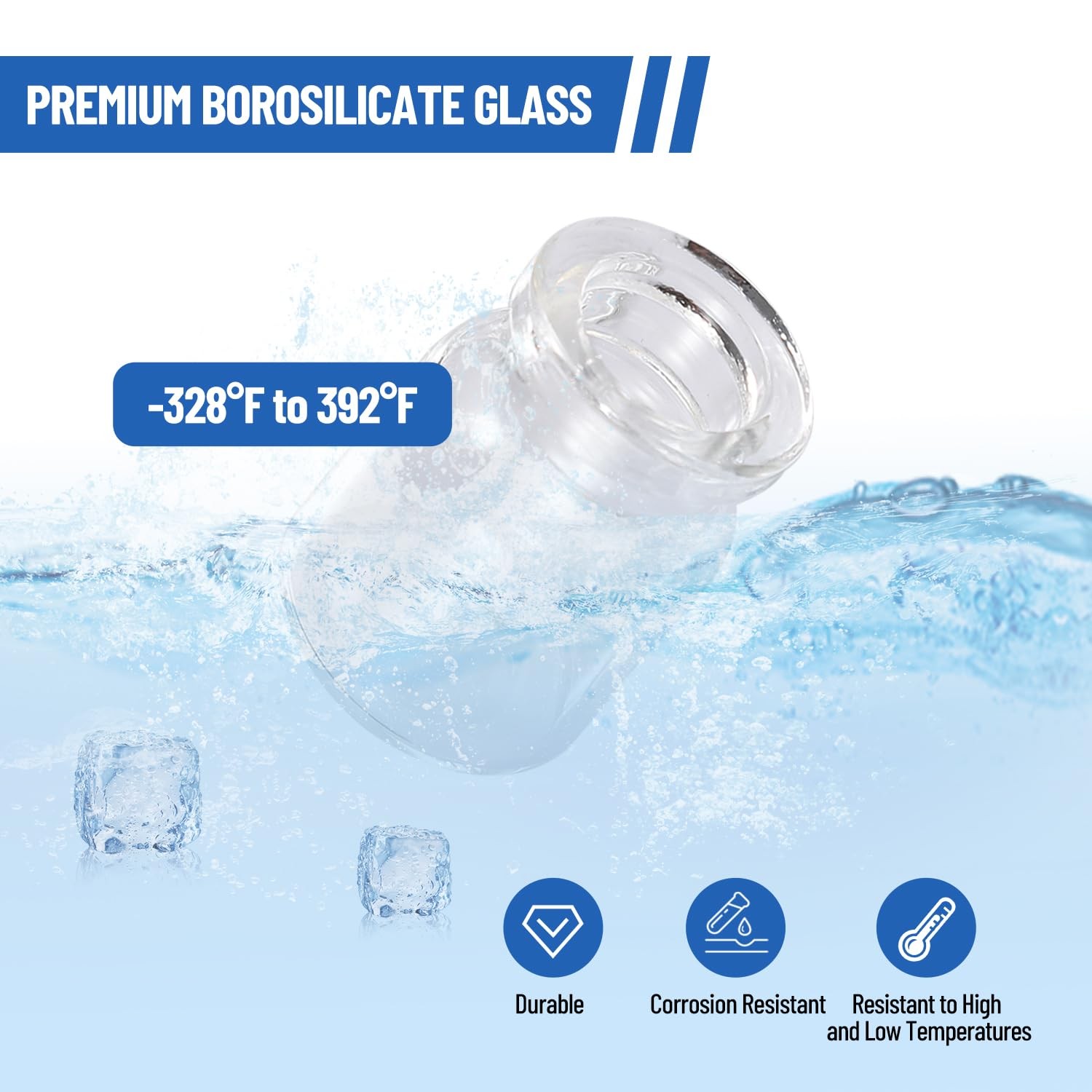 1000PCS 3ml Glass vials Headspace Vials Clear 20mm caps Crimp top Flat Bottom