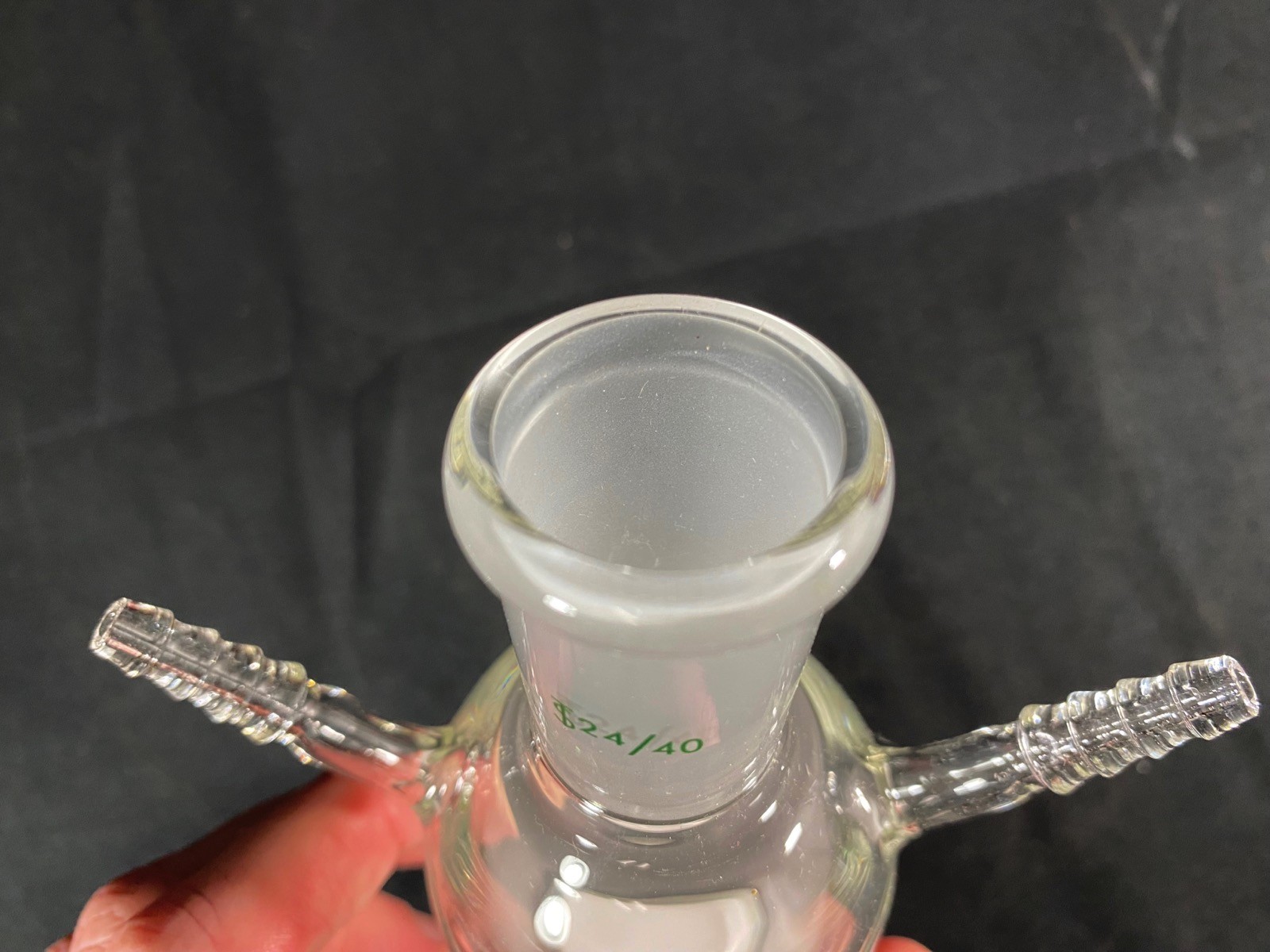 CHEMGLASS 200mL 24/40 4mm TEF STPK F Frit Solid Phase Peptide Synthesis Vessel