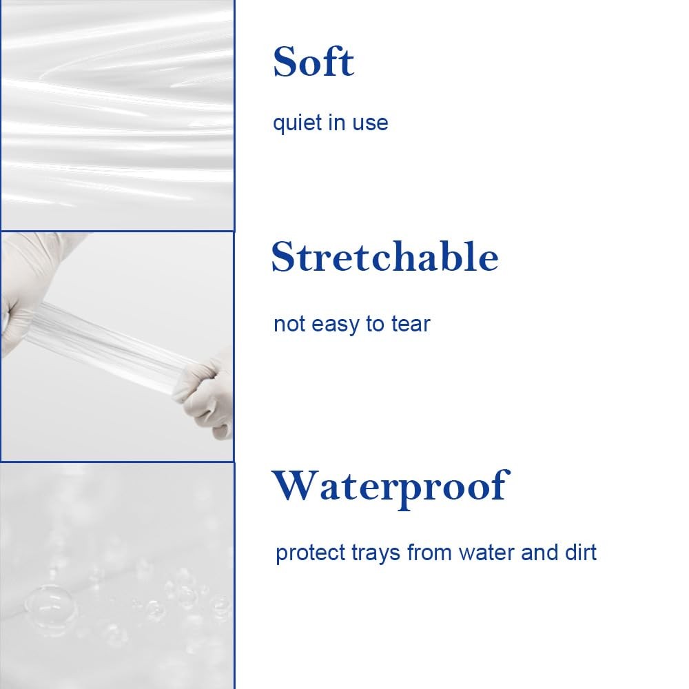 JMU Dental Tray Covers, Disposable Clear Plastic Sleeve, Ritter Size B 10.5 x 14