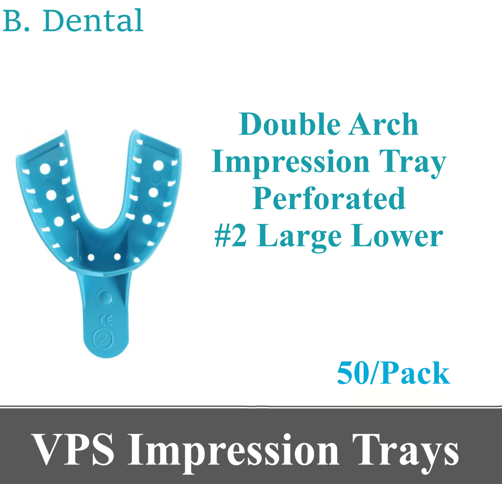 Dental Impression Trays Perforated Plastic Autoclave (CHOOSE SIZE) (1 Bag of 12)