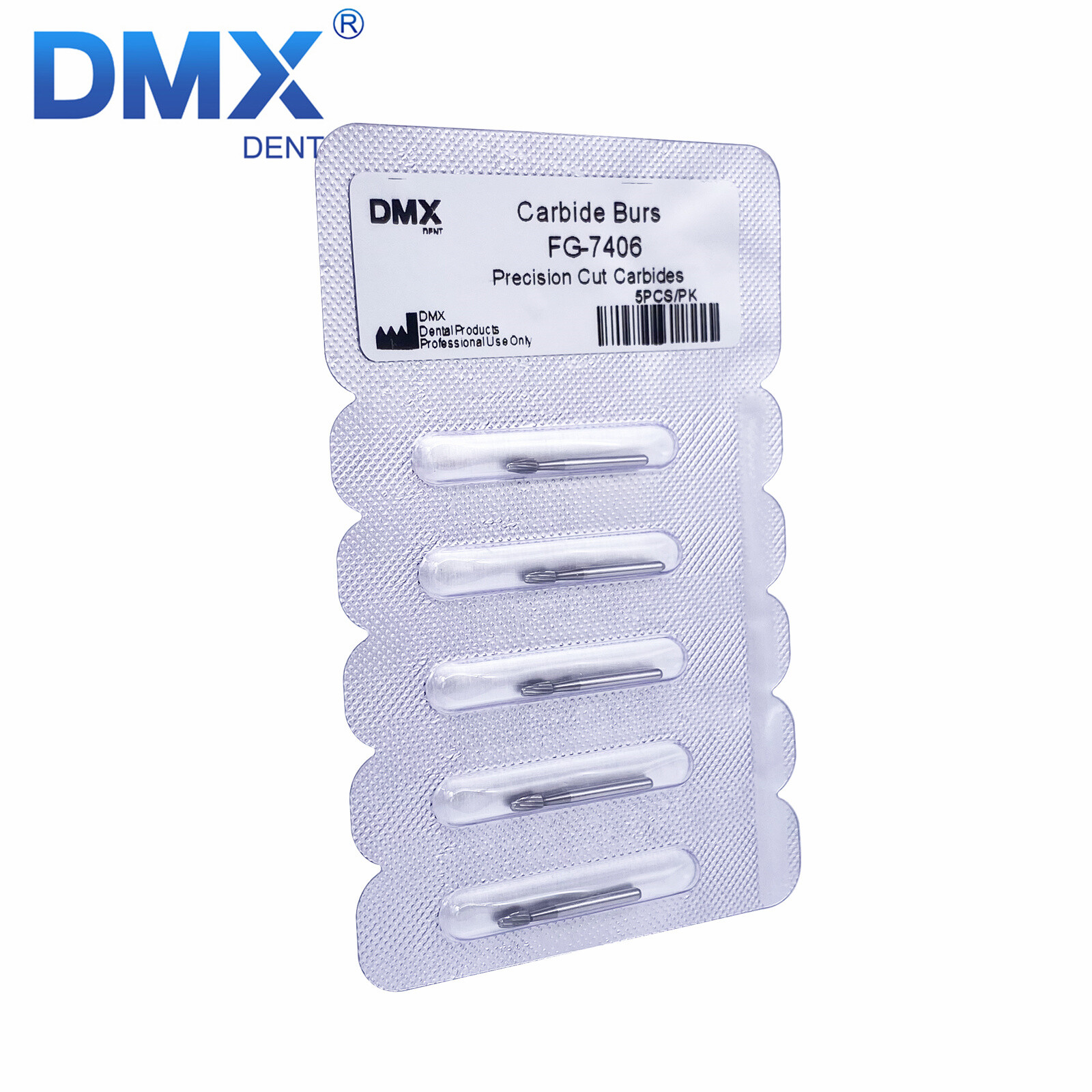 5Pcs Dental Carbide Burs Trimming Finishing Polishing Egg Football FG 7406 High