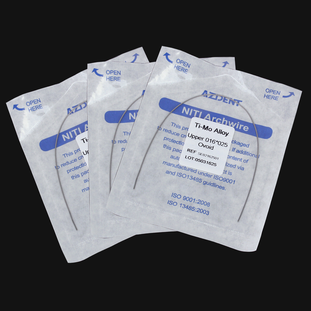 Dental Orthodontic TMA Beta Titanium Molybdenum Alloy Arch Wire Rectangular Type