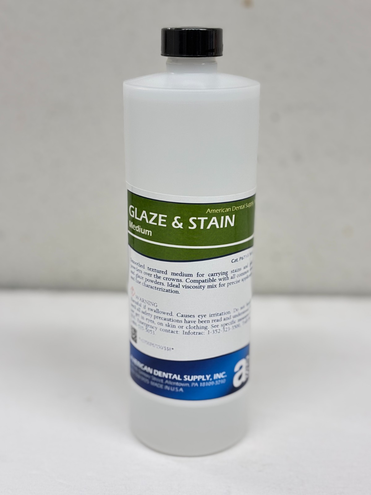 American dental supply [ads] glaze and stain Liquid