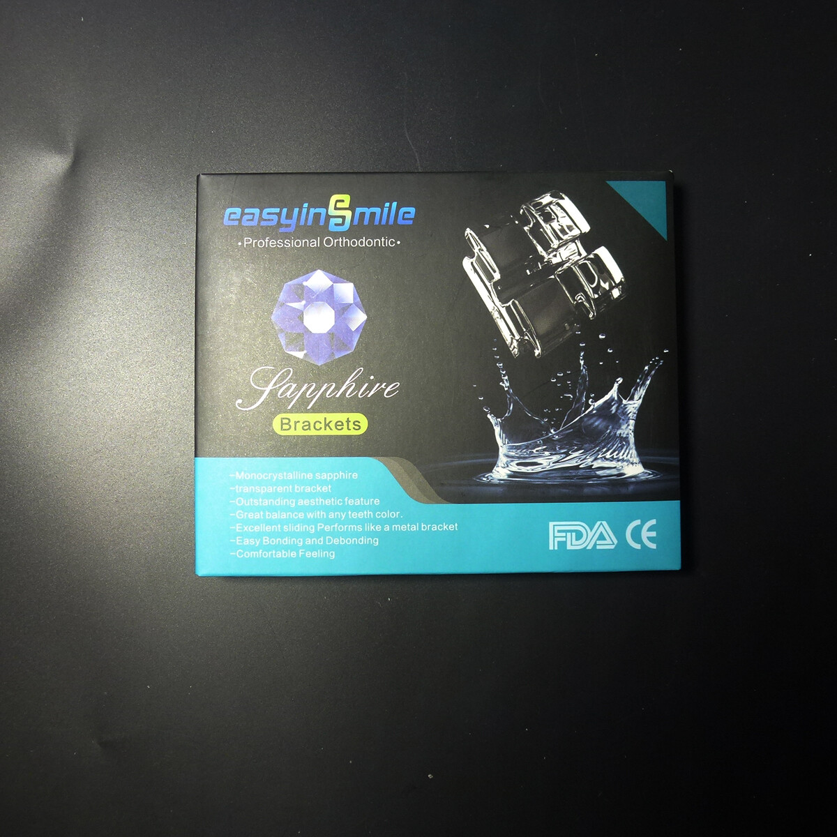 Orthodontic Monocrystalline Sapphire Ceramic Bracket MBT/ROTH 0.22 345Hook 20Pc