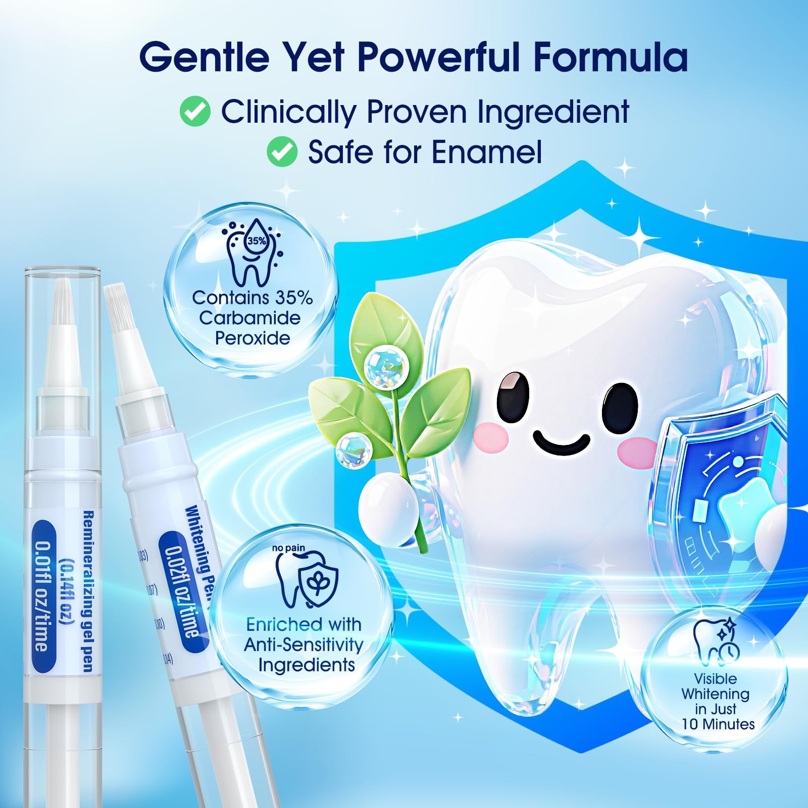 Teeth Whitening Kit with LED Light – 3 0.68 Fl Oz (Pack of 1), White