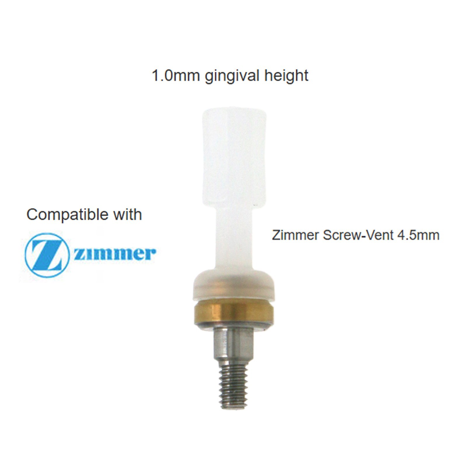 Locator Abutment Internal Hex For Zimmer Biomet Biohorizons TSV 4.5mm Platform