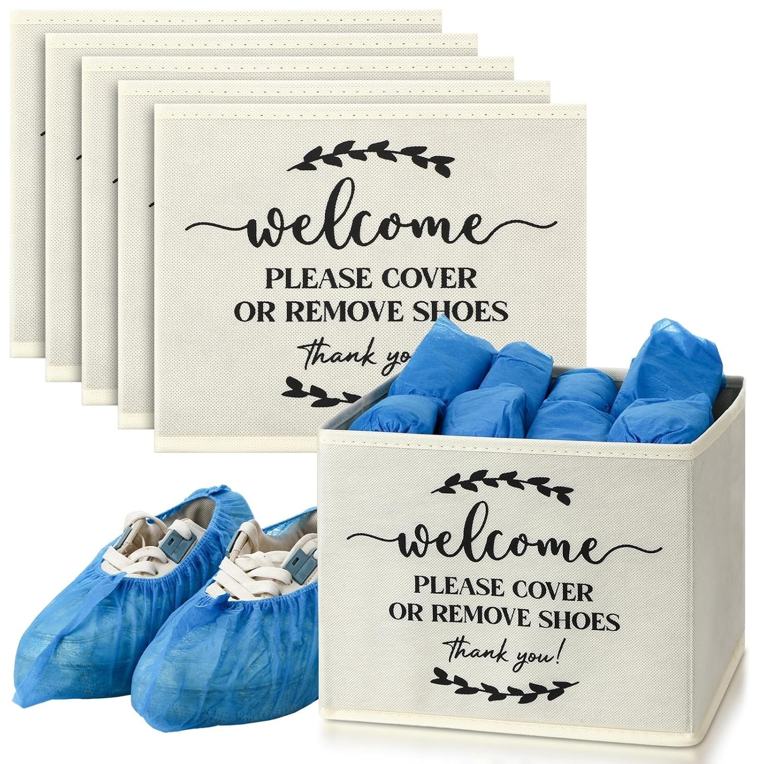 Disposable Shoe Covers 6 Pack Foldable Indoor Instep Feet Protection Single