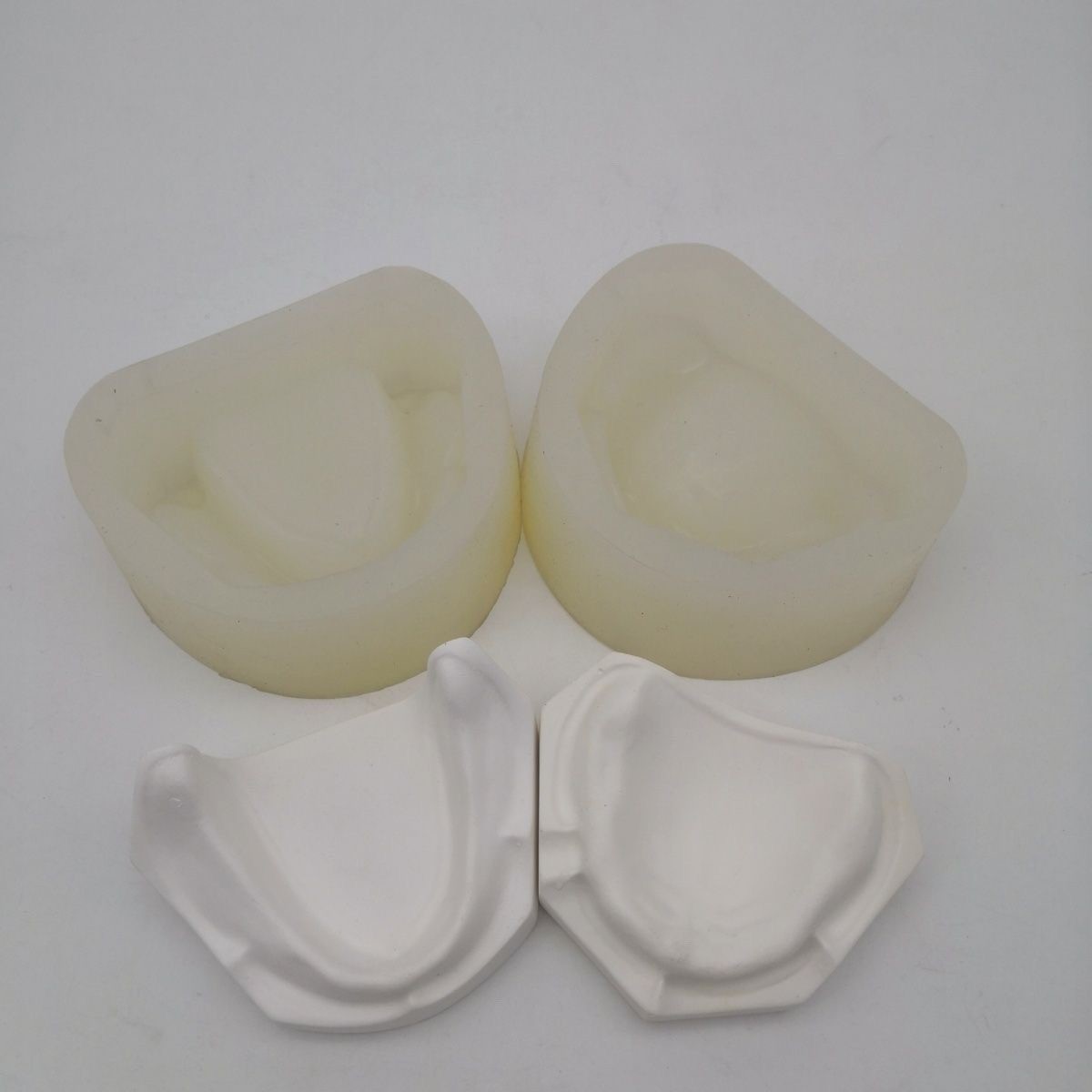 Dental Plaster Model Mold Mould of Edentulous Jaw Complete Cavity Block Silicone