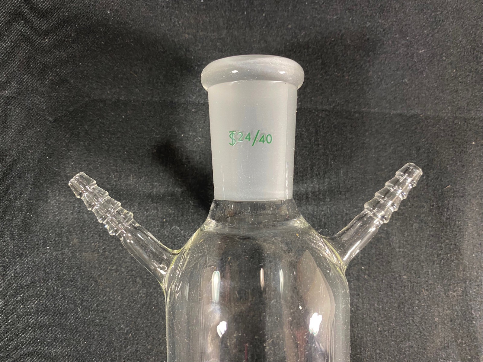 CHEMGLASS 200mL 24/40 4mm TEF STPK F Frit Solid Phase Peptide Synthesis Vessel